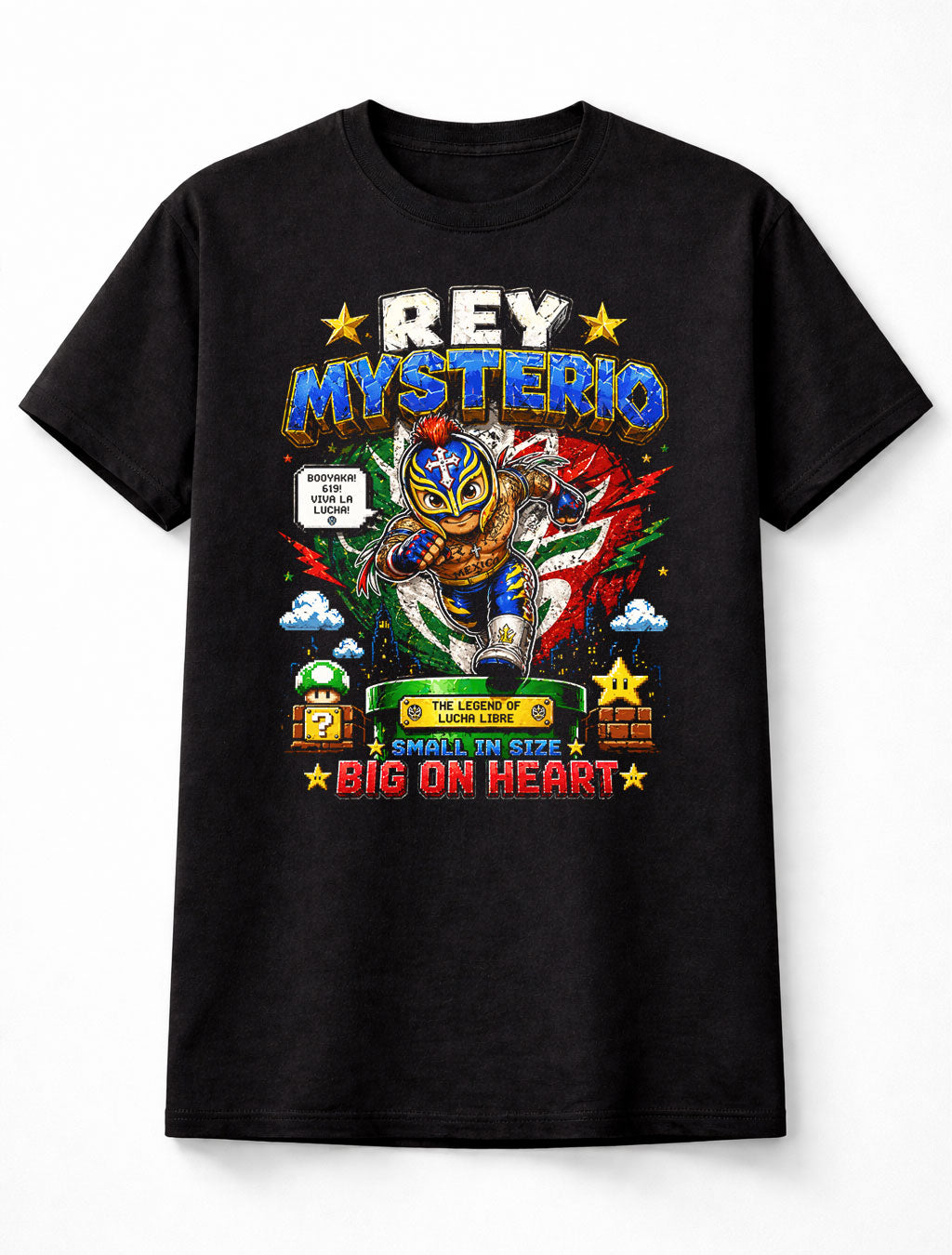 Rey Mysterio 619 Wrestling T-Shirt – Lucha Libre Legend Pixel Fan Tee Adults & Kids Unisex T-Shirt