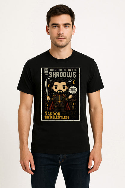 Nandor the Relentless Unisex Comic T-Shirt – Gothic Vampire Night Stalker Tee