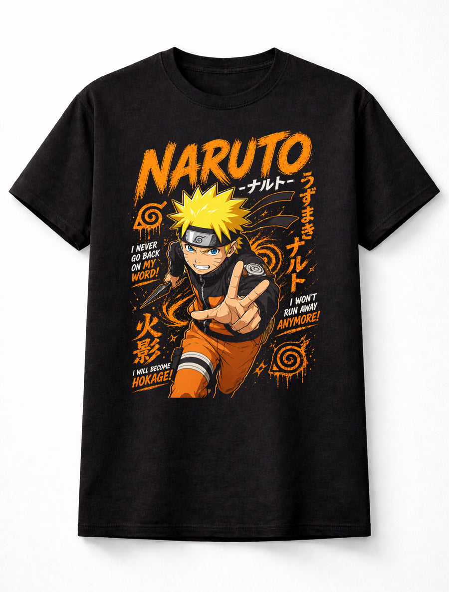 Naruto Uzumaki Anime Ninja Hokage Shippuden Graphic Adults & Kids Unisex T-Shirt