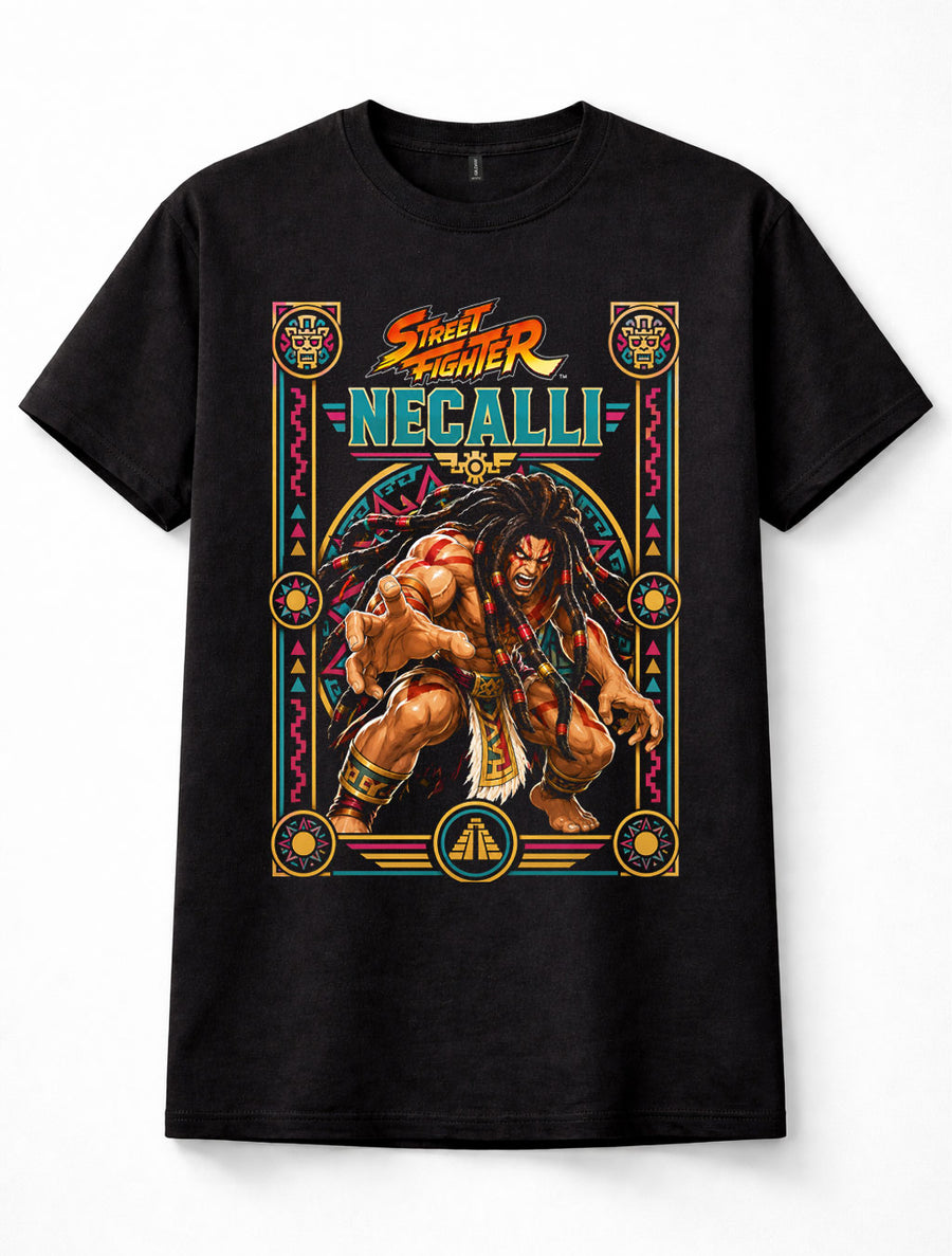 Street Fighter Necalli Capcom Fighting Game Arcade Retro Black Unisex T-Shirt
