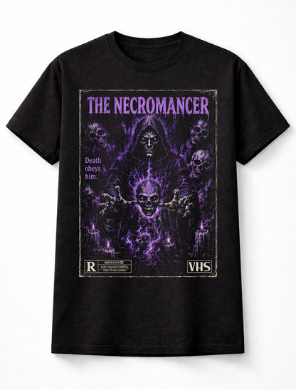 Necromancer VHS Horror Occult Skeleton Gothic Black Unisex T-Shirt
