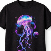 Neon Galaxy Jellyfish Space Aesthetic Graphic Tee Unisex T-Shirt