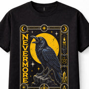 Nevermore Raven Edgar Allan Poe The Raven Gothic Moon Occult Art Unisex T-Shirt