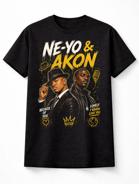 Ne-Yo Akon Nights Like This Tour RnB Music Legends Hip Hop Graphic Unisex T-Shirt