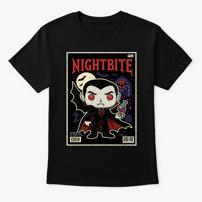 Nightbite Vampire Unisex T-Shirt Retro Horror Comic Tee