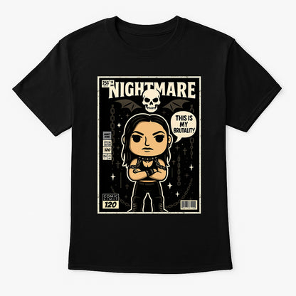 Rhea Ripley “This Is My Brutality” Pop Comic Wrestling T-Shirt — Nightmare Edition