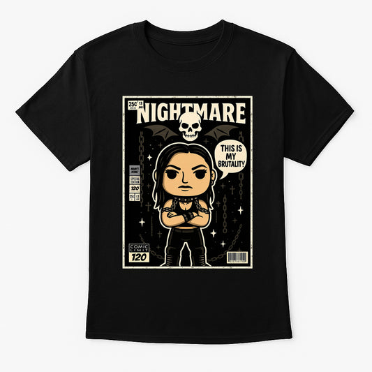 Rhea Ripley “This Is My Brutality” Pop Comic Wrestling T-Shirt — Nightmare Edition