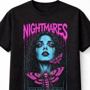 Nightmares Gothic Horror Moth Dark Fantasy Skull Unisex T-Shirt