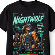 Mortal Kombat Nightwolf Retro Arcade Gaming Graphic Unisex T-Shirt