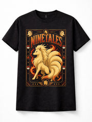 Pokemon Ninetales Fire Type Fox Graphic Gamer Unisex T-Shirt