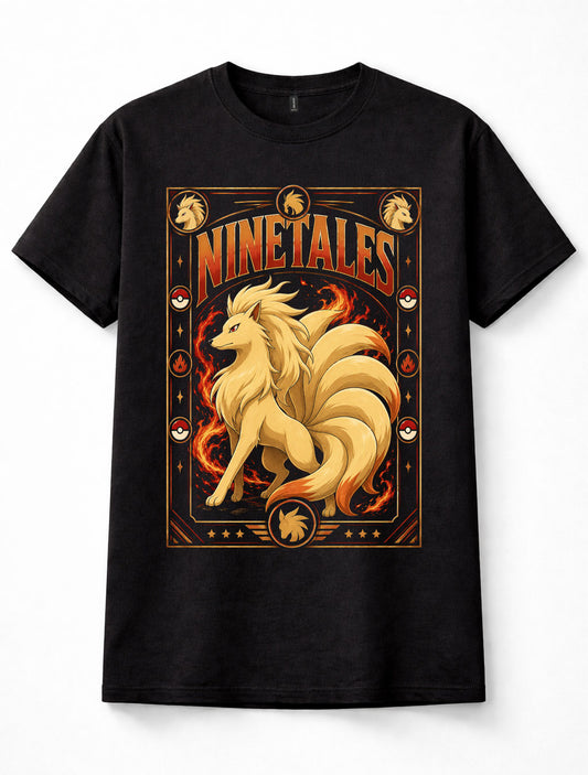 Pokemon Ninetales Fire Type Fox Graphic Gamer Unisex T-Shirt