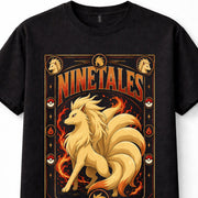 Pokemon Ninetales Fire Type Fox Graphic Gamer Unisex T-Shirt