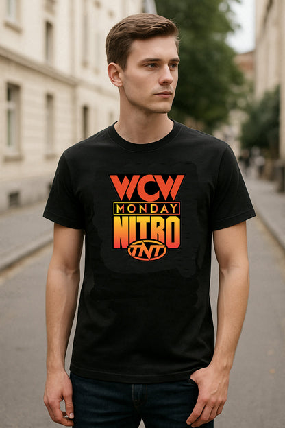 WCW Monday Nitro Retro Logo Wrestling T-Shirt — TNT Classic Edition