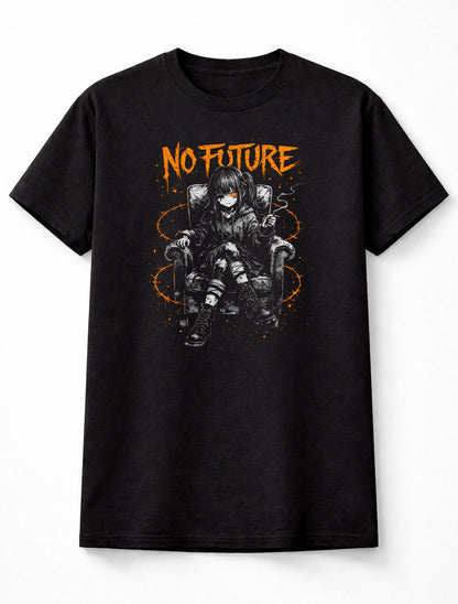 No Future Gothic Anime Punk Emo Japanese Retro Graphic Adults & Kids Unisex T-Shirt