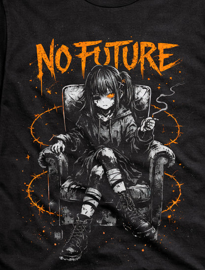 No Future Gothic Anime Punk Emo Japanese Retro Graphic Adults & Kids Unisex T-Shirt
