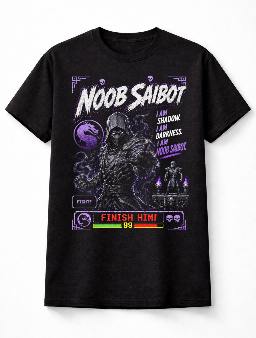 Mortal Kombat Noob Saibot Retro Arcade Fighter Unisex T-Shirt