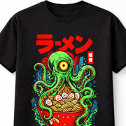 Ramen Octopus Monster Graphic Japanese Noodle Kaiju Unisex T-Shirt