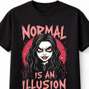 Vampire Horror Doll Normal Is An Illusion Gothic Graphic Unisex T-Shirt
