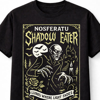 Nosferatu Shadow Eater Gothic Vampire Dracula Horror Movie Unisex T-Shirt