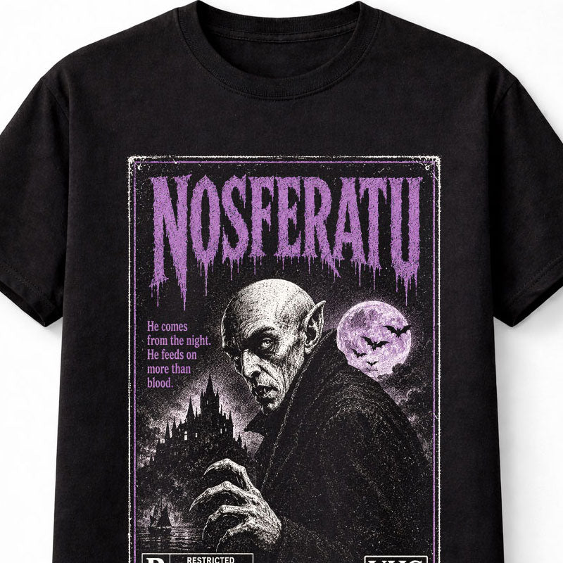 Nosferatu Vampire Gothic Creature Vintage Horror VHS Unisex T-Shirt