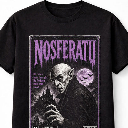 Nosferatu Vampire Gothic Creature Vintage Horror VHS Unisex T-Shirt