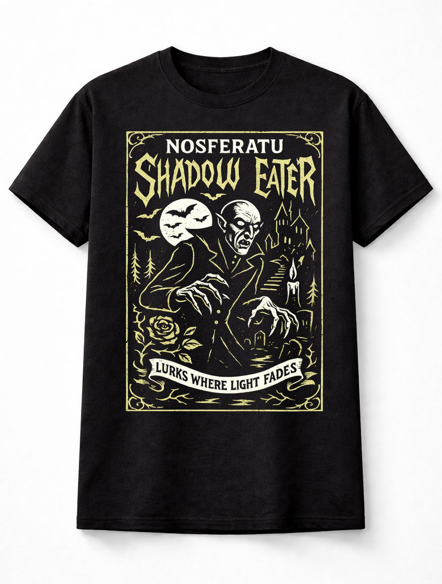 Nosferatu Shadow Eater Gothic Vampire Dracula Horror Movie Unisex T-Shirt