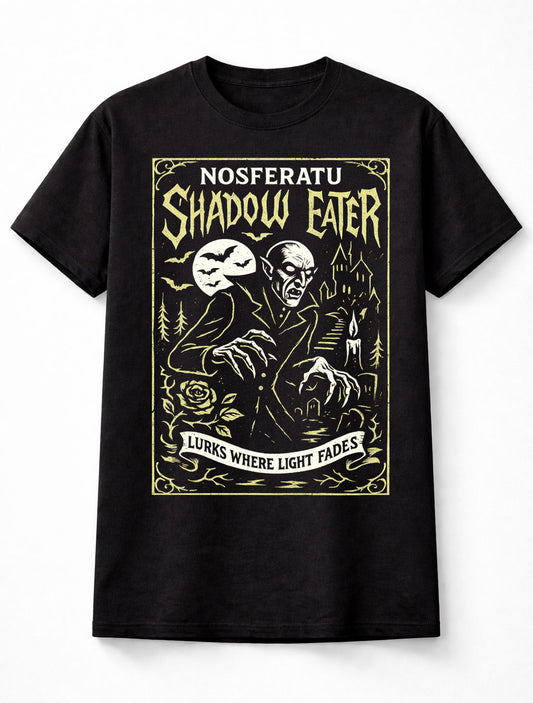 Nosferatu Shadow Eater Gothic Vampire Dracula Horror Movie Unisex T-Shirt