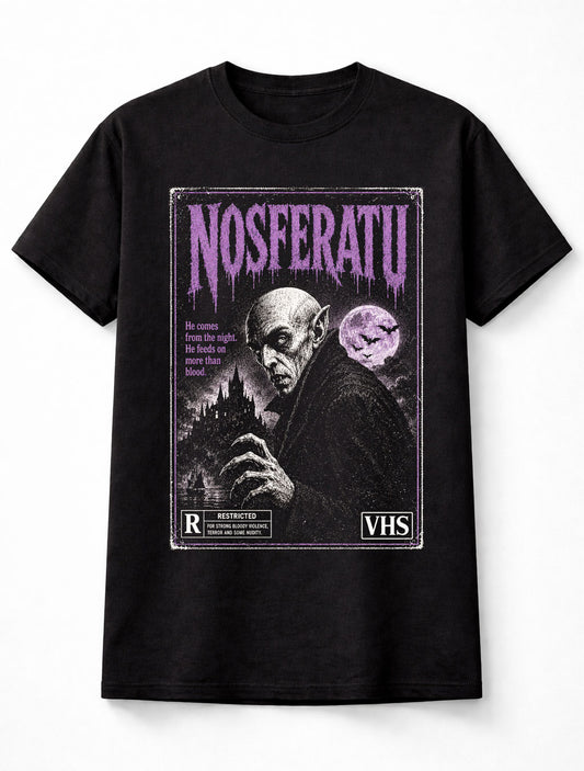 Nosferatu Vampire Gothic Creature Vintage Horror VHS Unisex T-Shirt