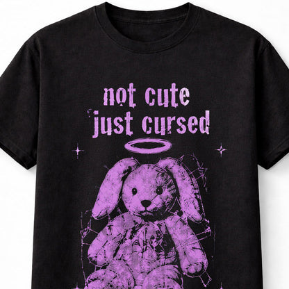 Not Cute Just Cursed Bunny Goth Y2K Graphic Unisex T-Shirt