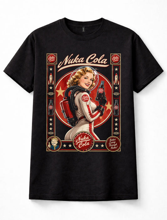 Fallout Nuka Cola Pin-Up Retro Wasteland Gamer Unisex T-Shirt