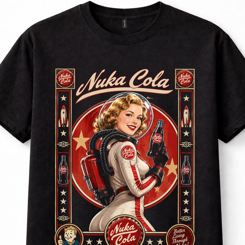 Fallout Nuka Cola Pin-Up Retro Wasteland Gamer Unisex T-Shirt