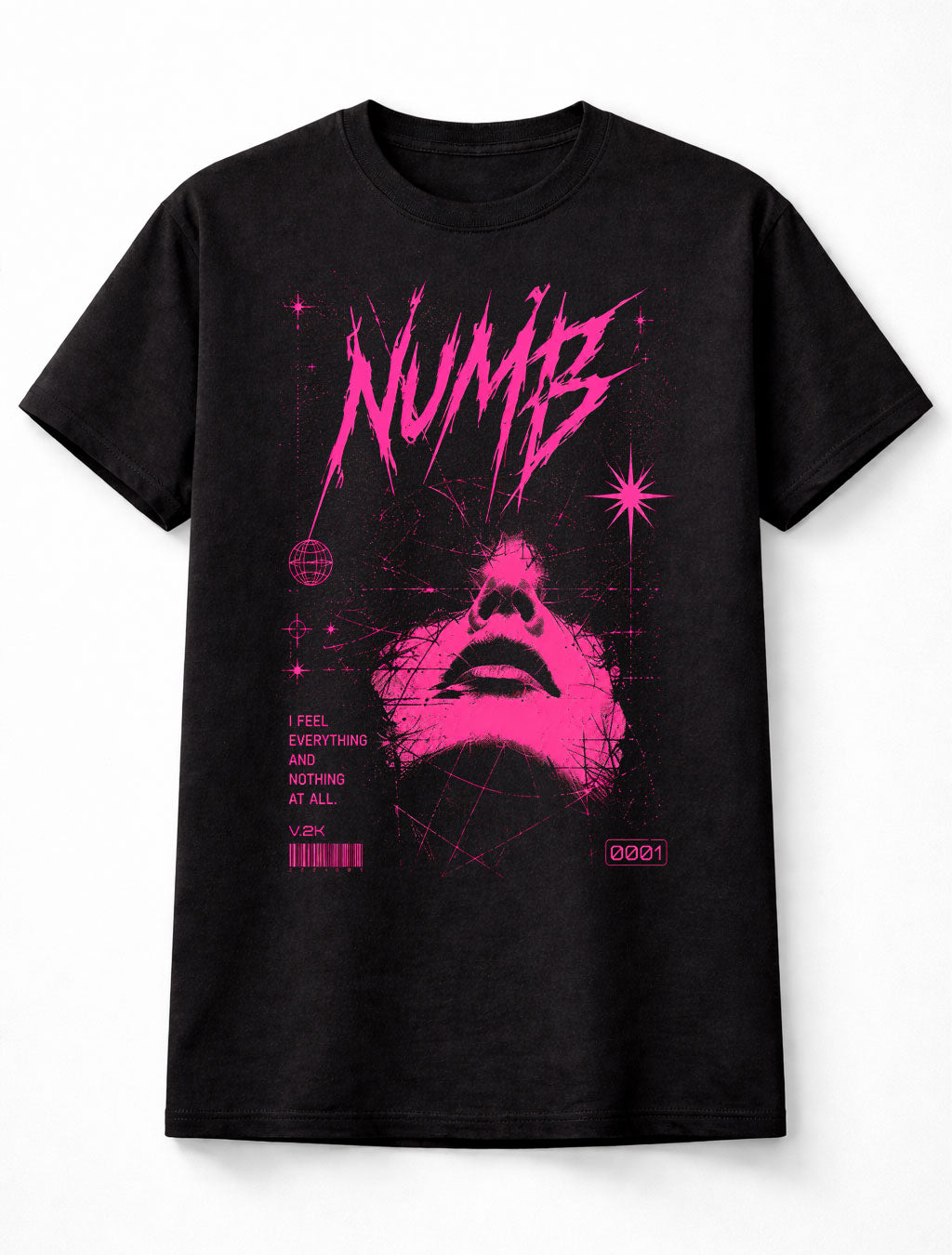 Numb Emo Cyber Y2K Goth Graphic Unisex T-Shirt