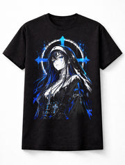 Anime Gothic Nun Cross Prayer Dark Manga Graphic Unisex T-Shirt