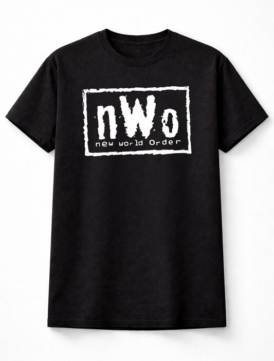 nWo – New World Order Original Logo Black & White Edition Adults & Kids Unisex T-Shirt