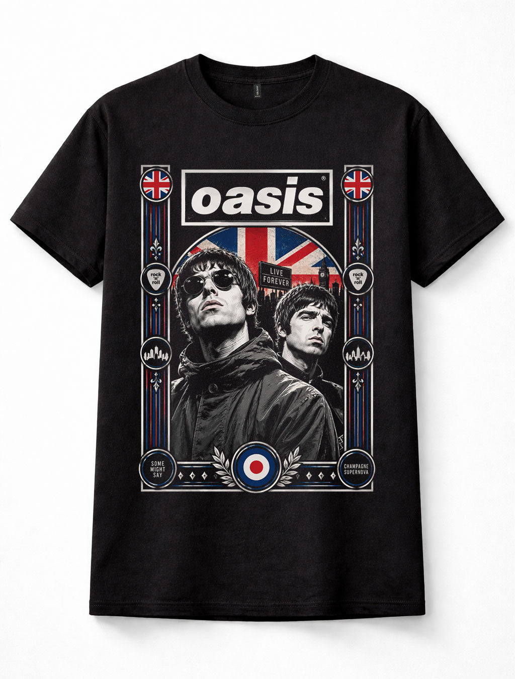 Oasis Liam Noel Gallagher Britpop Rock Band Music British Unisex T-Shirt