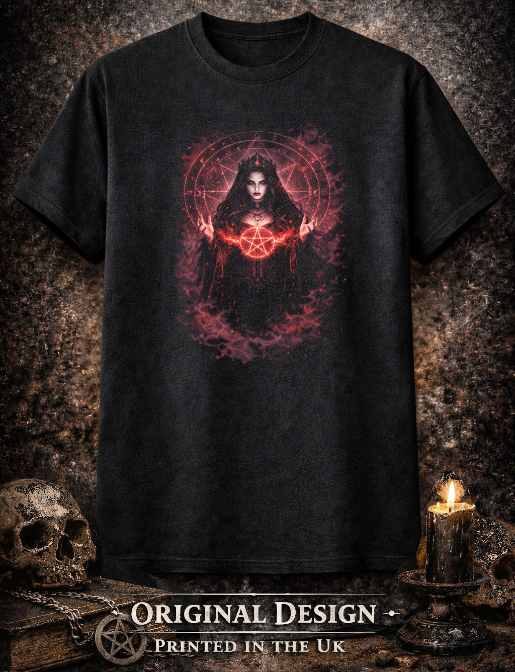 Witch T-Shirt Dark Fantasy Gothic Occult Ritual Unisex Black Graphic Tee