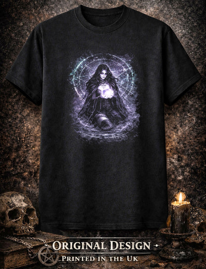 Sorceress T-Shirt Dark Fantasy Gothic Occult Magic Unisex Black Graphic Tee