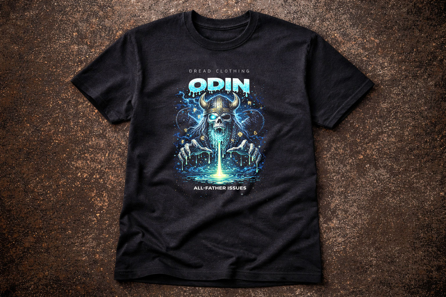 Odin Skull Unisex Toxic Gothic Norse Horror Graphic T-Shirt All-Father Dark Tee