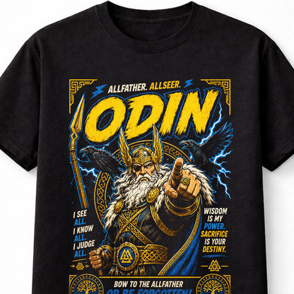 Odin Allfather Norse God Viking Mythology Raven Unisex T-Shirt