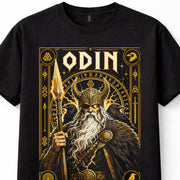 Odin Norse Mythology Viking God Valhalla Ravens Runes Warrior Unisex T-Shirt