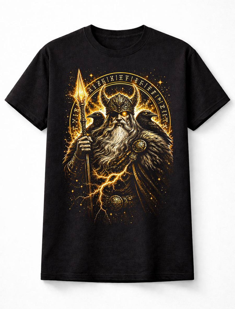 Odin Viking Norse Mythology Raven Warrior Unisex T-Shirt