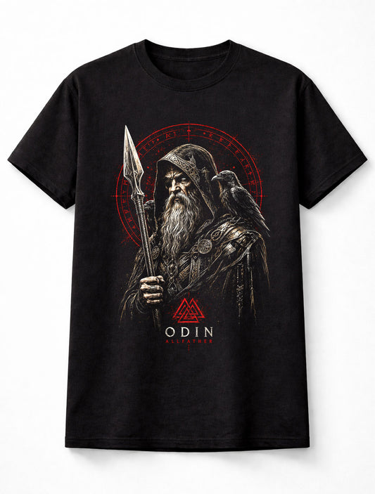 Odin Allfather Viking Norse Mythology Raven Unisex T-Shirt