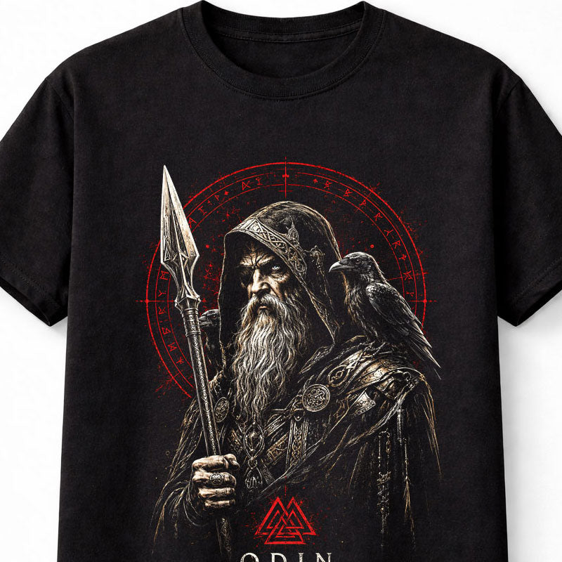 Odin Allfather Viking Norse Mythology Raven Unisex T-Shirt