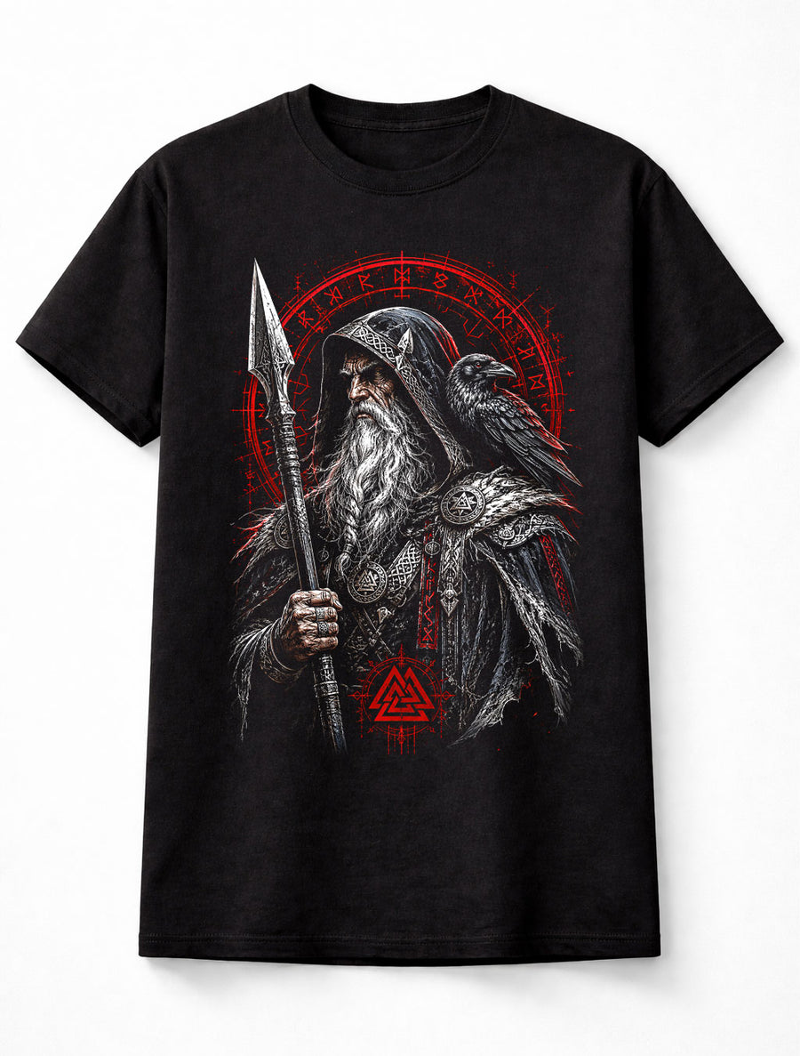 Odin Allfather Viking Norse Mythology Raven Unisex T-Shirt