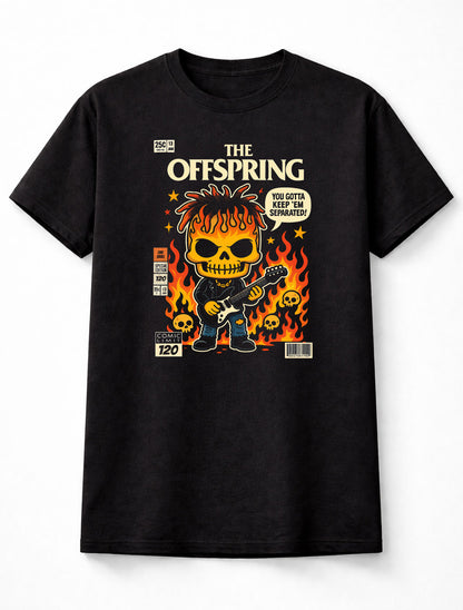 The Offspring Keep ’Em Separated Flaming Skull Punk Rock Adults & Kids Unisex T-Shirt
