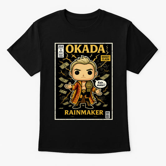 Kazuchika Okada “Rainmaker” Pop Comic Wrestling T-Shirt — Money Clash Edition