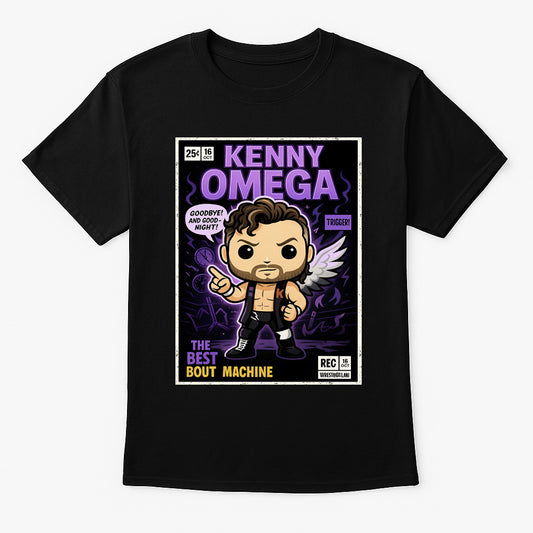 Kenny Omega “Best Bout Machine” Pop Comic Wrestling T-Shirt — Trigger Edition