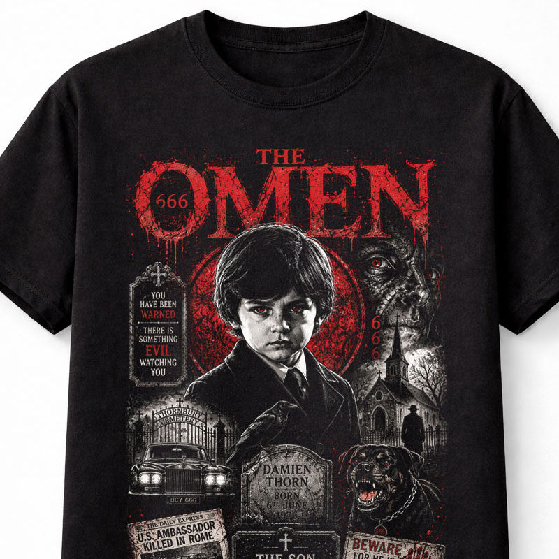 The Omen Damien Thorn Classic Horror Movie Unisex T-Shirt