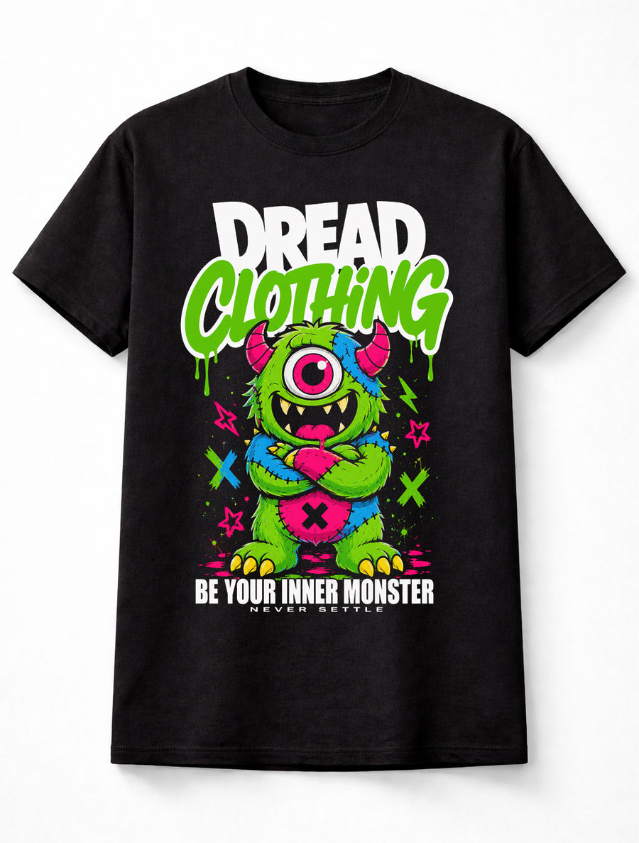 Cyclops Monster Neon Horror Creature Cartoon Graphic Unisex T-Shirt
