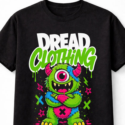 Cyclops Monster Neon Horror Creature Cartoon Graphic Unisex T-Shirt